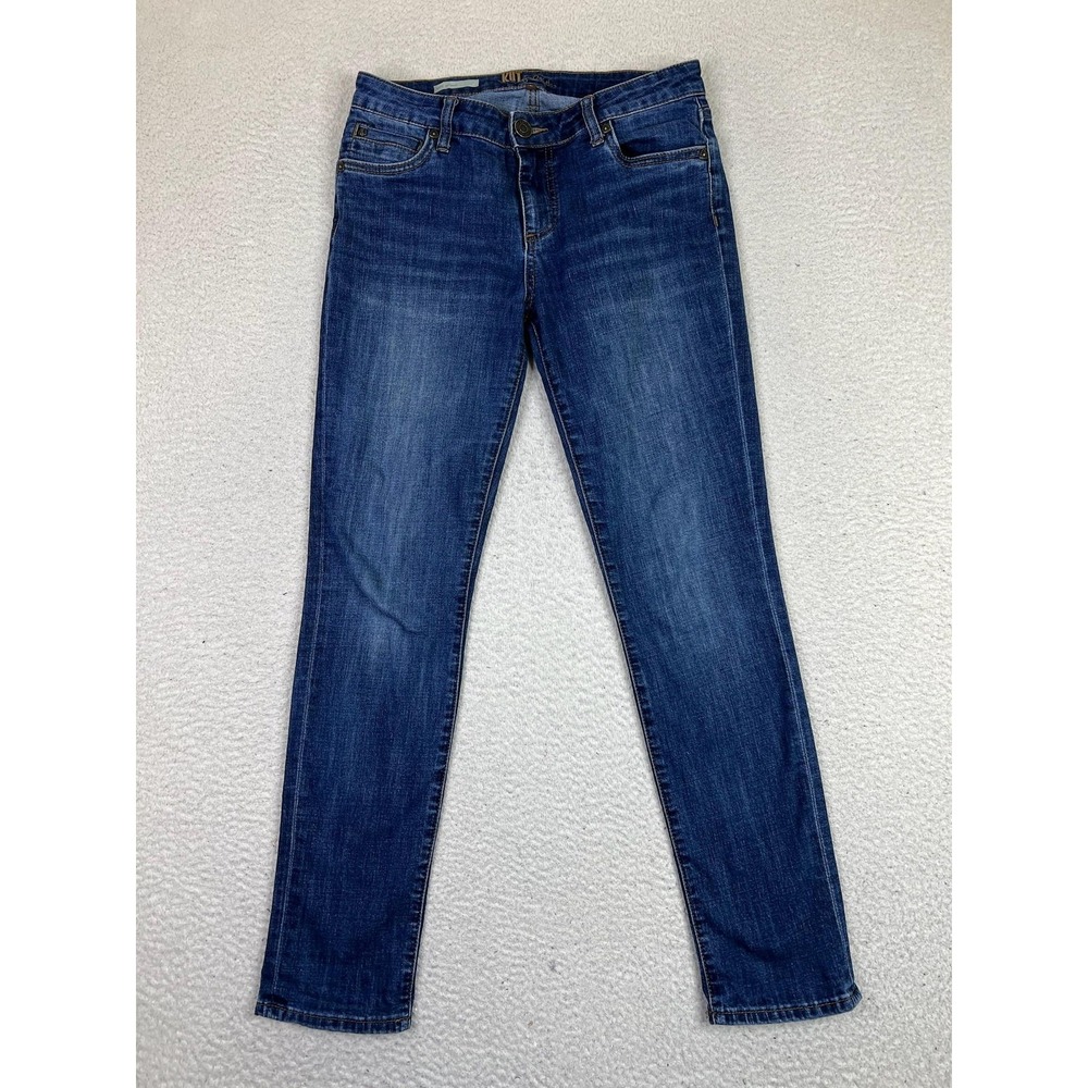 KUT from the Kloth Katy Boyfriend Jeans Blue Stretch Mid Rise 2 KP799MG1R